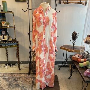 Chic Floral Button-Down Maxi Dress